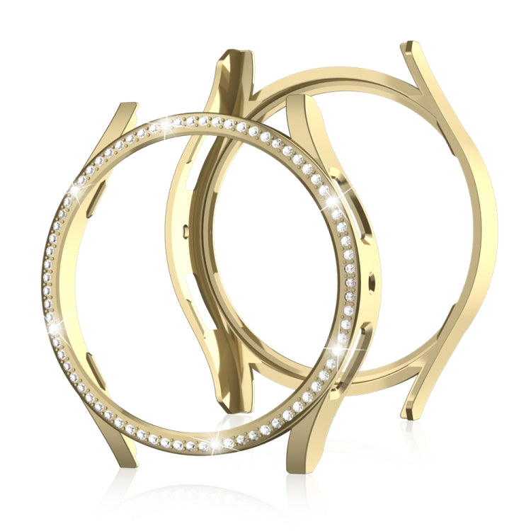 For Samsung Galaxy Watch 7 40mm Single Diamond Hollow PC Watch Protective Case