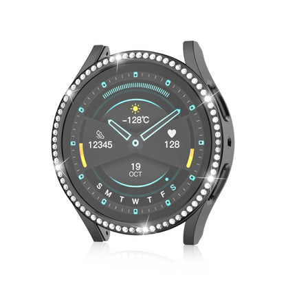 For Samsung Galaxy Watch 7 40mm Single Diamond Hollow PC Watch Protective Case