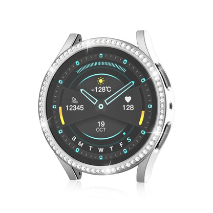 For Samsung Galaxy Watch 7 40mm Single Diamond Hollow PC Watch Protective Case