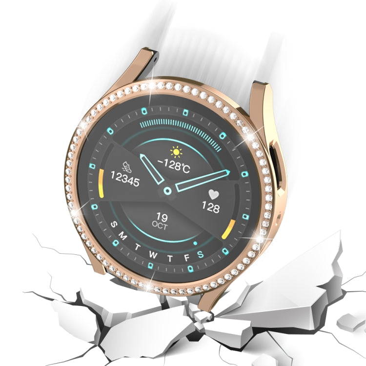 For Samsung Galaxy Watch 7 40mm Single Diamond Hollow PC Watch Protective Case