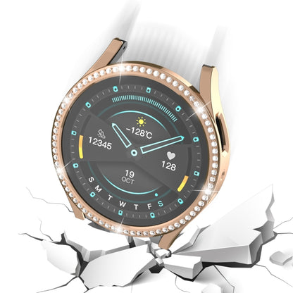 For Samsung Galaxy Watch 7 40mm Single Diamond Hollow PC Watch Protective Case