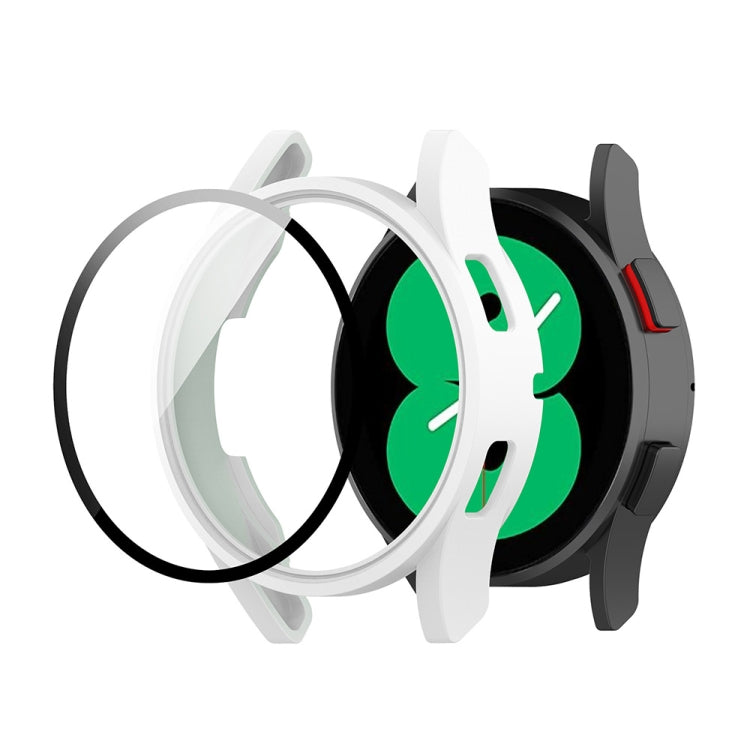 For Samsung Galaxy Watch FE 40mm PC + Tempered Glass Film Integrated Watch Protective Case