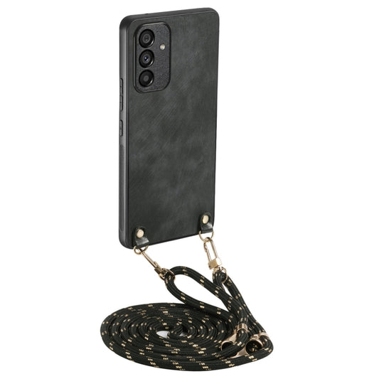 Vintage Leather PC Back Cover Phone Case with Crossbody Strap, For Samsung Galaxy S23 FE 5G, For Samsung Galaxy A34 5G, For Samsung Galaxy A54 5G, For Samsung Galaxy S23 Ultra 5G
