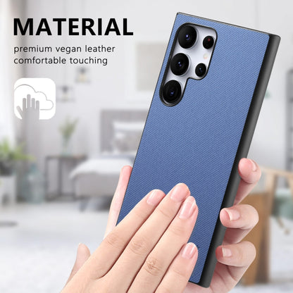 Twill Fabric Leather Skin Back Phone Case, For Samsung Galaxy S23 Ultra 5G, For Samsung Galaxy S23+ 5G, For Samsung Galaxy S23 5G