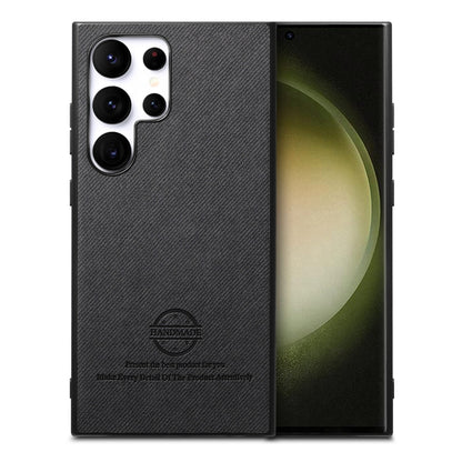 Twill Fabric Leather Skin Back Phone Case, For Samsung Galaxy S23 Ultra 5G, For Samsung Galaxy S23+ 5G, For Samsung Galaxy S23 5G