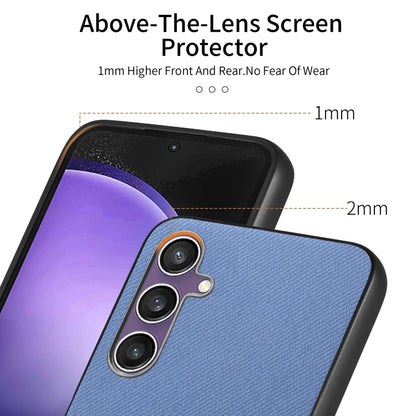 Twill Fabric Leather Skin Back Phone Case, For Samsung Galaxy S23 FE 5G, For Samsung Galaxy A34 5G, For Samsung Galaxy A54 5G