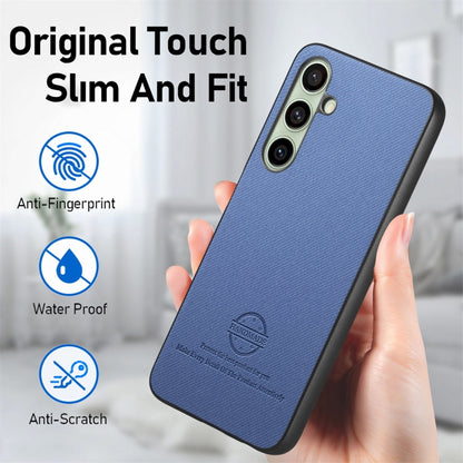 Twill Fabric Leather Skin Back Phone Case, For Samsung Galaxy S24 FE 5G, For Samsung Galaxy A55 5G, For Samsung Galaxy A35 5G