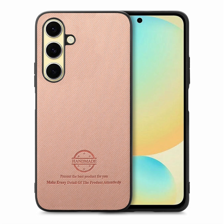 Twill Fabric Leather Skin Back Phone Case, For Samsung Galaxy S24 FE 5G, For Samsung Galaxy A55 5G, For Samsung Galaxy A35 5G