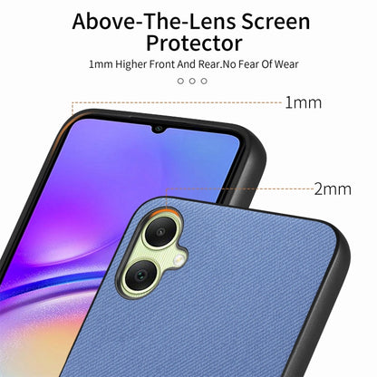 Twill Fabric Leather Skin Back Phone Case, For Samsung Galaxy A05, For Samsung Galaxy A05s, For Samsung Galaxy A25 5G