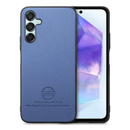 Twill Fabric Leather Skin Back Phone Case, For Samsung Galaxy S24 FE 5G, For Samsung Galaxy A55 5G, For Samsung Galaxy A35 5G