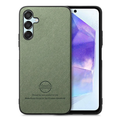 Twill Fabric Leather Skin Back Phone Case, For Samsung Galaxy S24 FE 5G, For Samsung Galaxy A55 5G, For Samsung Galaxy A35 5G