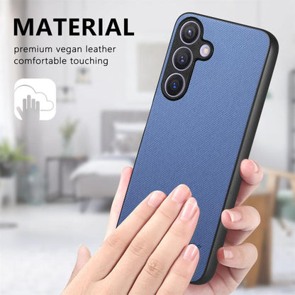 Twill Fabric Leather Skin Back Phone Case, For Samsung Galaxy S25 5G, For Samsung Galaxy S25+ 5G, For Samsung Galaxy S25 Ultra 5G