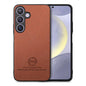 Twill Fabric Leather Skin Back Phone Case, For Samsung Galaxy S25 5G, For Samsung Galaxy S25+ 5G, For Samsung Galaxy S25 Ultra 5G