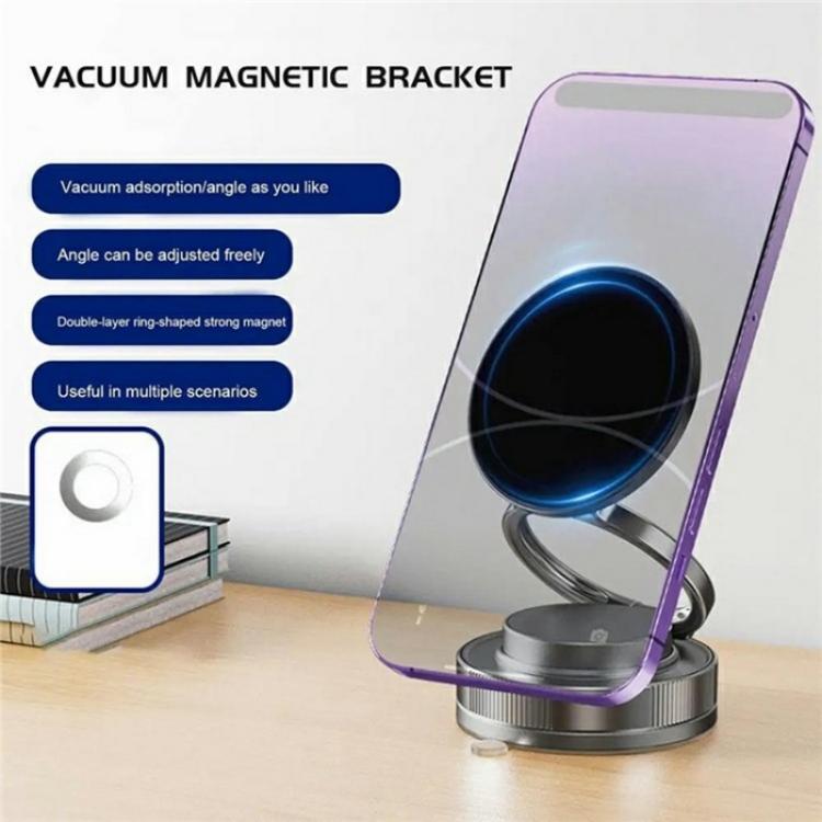 T28 Home Use Multifunctional Car Phone Holder Desktop Vacuum Suction Magnetic Stand, T28 (Black), T28 (White)