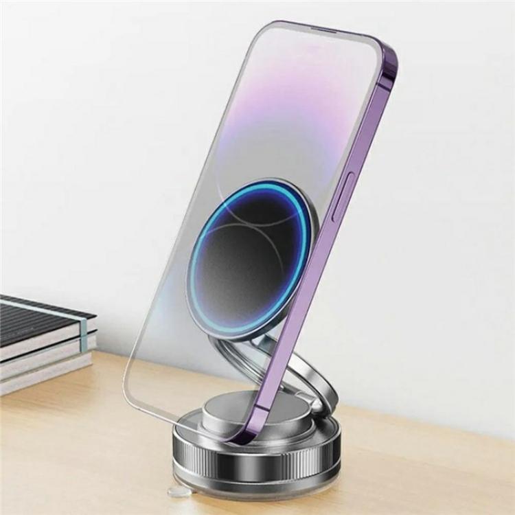 T28 Home Use Multifunctional Car Phone Holder Desktop Vacuum Suction Magnetic Stand, T28 (Black), T28 (White)