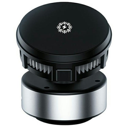 X19 Car Phone Holder 15W Wireless Charging Vacuum Suction Cooling Magnetic Phone Stand, X9 (Black), X9 (Silver)