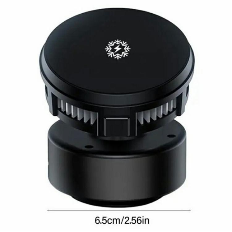 X19 Car Phone Holder 15W Wireless Charging Vacuum Suction Cooling Magnetic Phone Stand, X9 (Black), X9 (Silver)