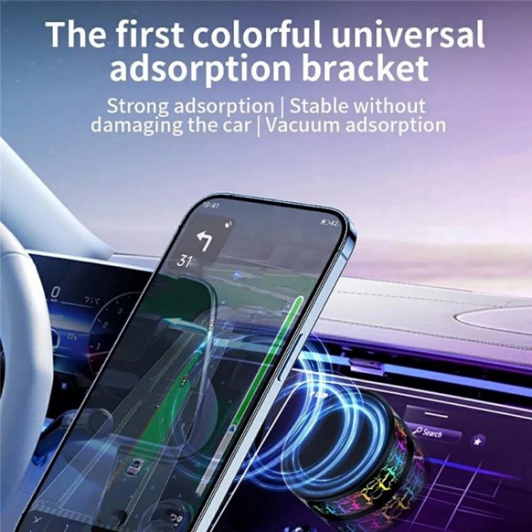 X12 Colorful Crackle Light Magnetic Car Dashboard Navigation Mount Vacuum Suction Cup Stand