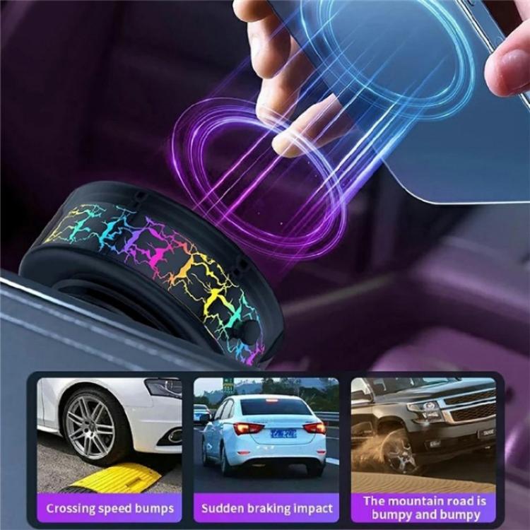 X12 Colorful Crackle Light Magnetic Car Dashboard Navigation Mount Vacuum Suction Cup Stand