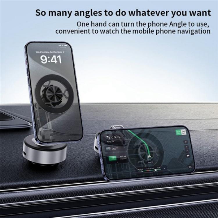 X91 360 Degree Rotation Navigation Stand Car Dashboard Magnetic Phone Mount Holder, X91