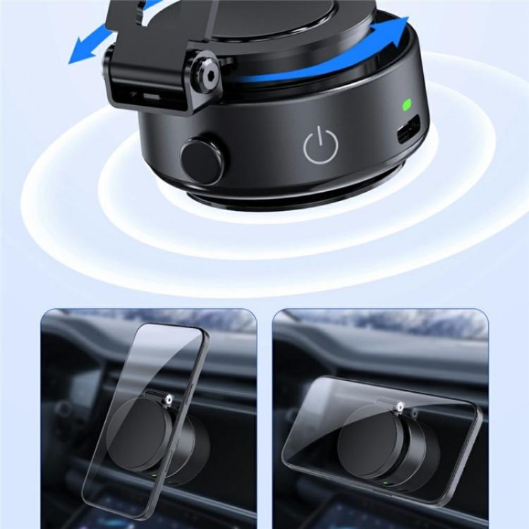 V1 Extendable Electric Suction Magnetic Foldable Stand Universal Car Dashboard Phone Holder