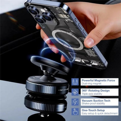 K009 360 Degree Rotation Navigation Holder Mechanical Vacuum Suction Magnetic Car Stand
