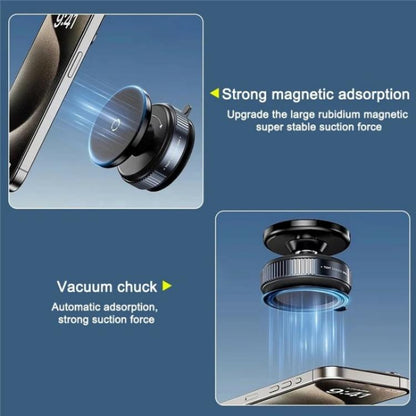 K009 360 Degree Rotation Navigation Holder Mechanical Vacuum Suction Magnetic Car Stand