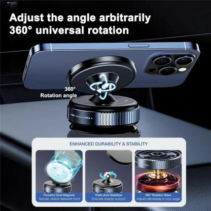 K009 360 Degree Rotation Navigation Holder Mechanical Vacuum Suction Magnetic Car Stand