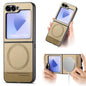 Twill Fabric Leather Skin Magnetic Back Phone Case, For Samsung Galaxy Z Flip7 5G, For Samsung Galaxy Z Flip6 / Flip7 FE, For Samsung Galaxy Z Flip5, For Samsung Galaxy Z Flip4, For Samsung Galaxy Z Flip3 5G