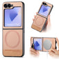 Twill Fabric Leather Skin Magnetic Back Phone Case, For Samsung Galaxy Z Flip7 5G, For Samsung Galaxy Z Flip6 / Flip7 FE, For Samsung Galaxy Z Flip5, For Samsung Galaxy Z Flip4, For Samsung Galaxy Z Flip3 5G