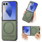 Twill Fabric Leather Skin Magnetic Back Phone Case, For Samsung Galaxy Z Flip7 5G, For Samsung Galaxy Z Flip6 / Flip7 FE, For Samsung Galaxy Z Flip5, For Samsung Galaxy Z Flip4, For Samsung Galaxy Z Flip3 5G