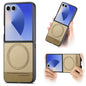 Twill Fabric Leather Skin Magnetic Back Phone Case, For Samsung Galaxy Z Flip7 5G, For Samsung Galaxy Z Flip6 / Flip7 FE, For Samsung Galaxy Z Flip5, For Samsung Galaxy Z Flip4, For Samsung Galaxy Z Flip3 5G