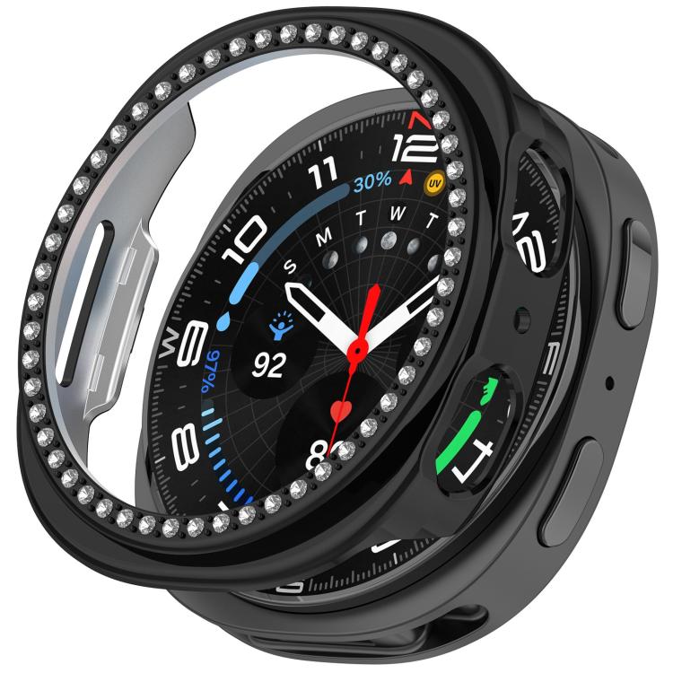 Single Row Diamond Half Coverage Hollow PC Watch Case