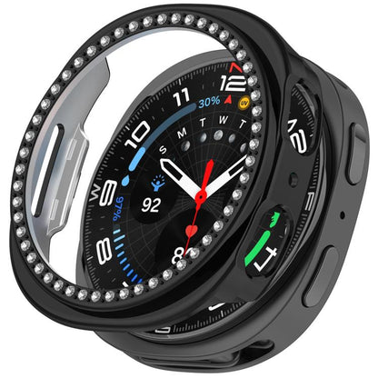 Single Row Diamond Half Coverage Hollow PC Watch Case