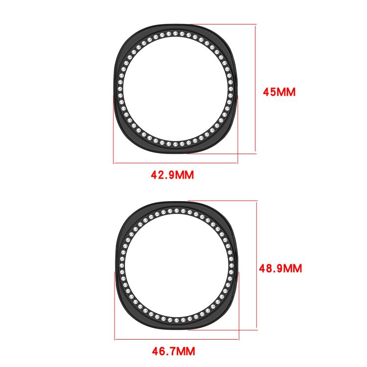 Single Row Diamond Half Coverage Hollow PC Watch Case