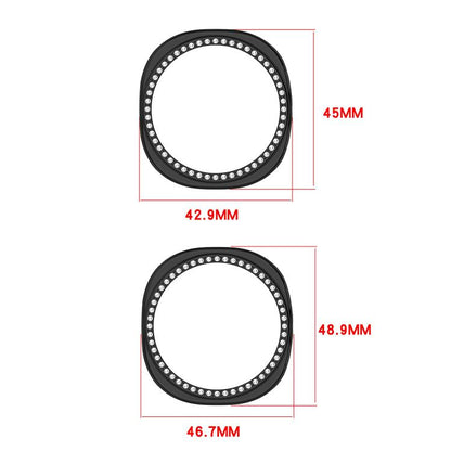 Single Row Diamond Half Coverage Hollow PC Watch Case