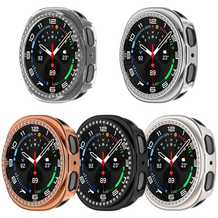 Single Row Diamond Half Coverage Hollow PC Watch Case