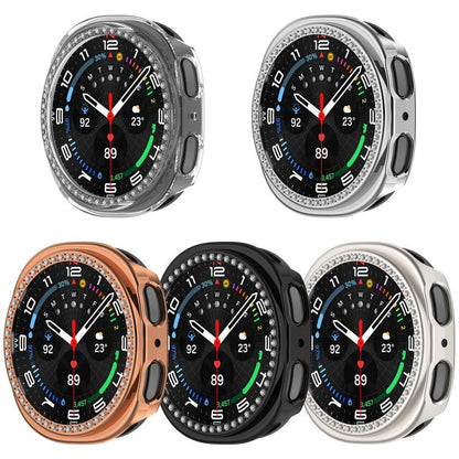 Single Row Diamond Half Coverage Hollow PC Watch Case