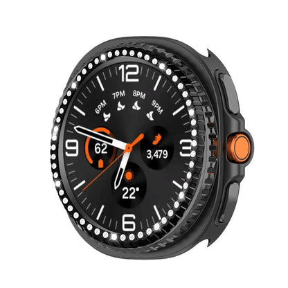 Single Row Diamond Metal Watch Protection Ring