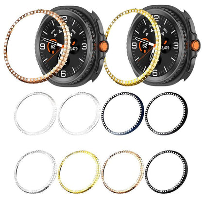 Single Row Diamond Metal Watch Protection Ring