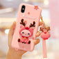 Lovely Reindeer Full Package Anti Falling Silicone Sleeve for iPhone X