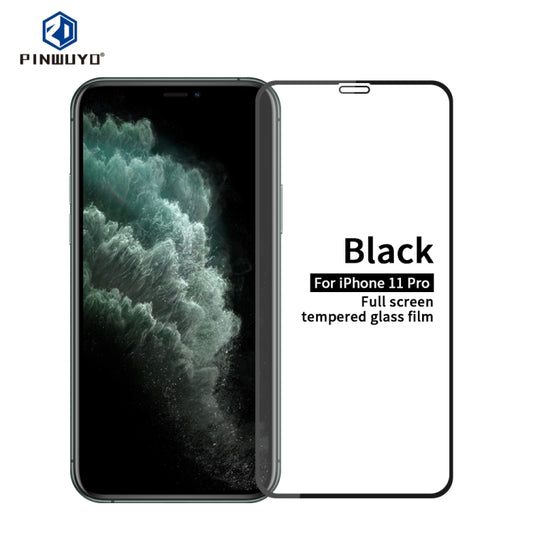 PINWUYO 9H 2.5D Full Screen Tempered Glass Film, For iPhone 11 Pro, For iPhone 11