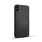 For iPhone XS Max Litchi Pattern Leather Anti-falling TPU Mobile Phone Shell Protective Case