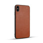 For iPhone XS Max Litchi Pattern Leather Anti-falling TPU Mobile Phone Shell Protective Case