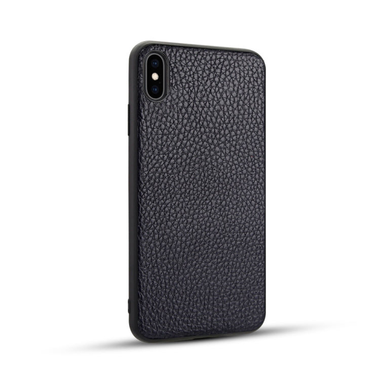 For iPhone XS  Litchi Pattern Leather Anti-falling TPU Mobile Phone Shell Protective Case