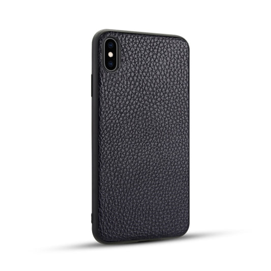 For iPhone XS  Litchi Pattern Leather Anti-falling TPU Mobile Phone Shell Protective Case