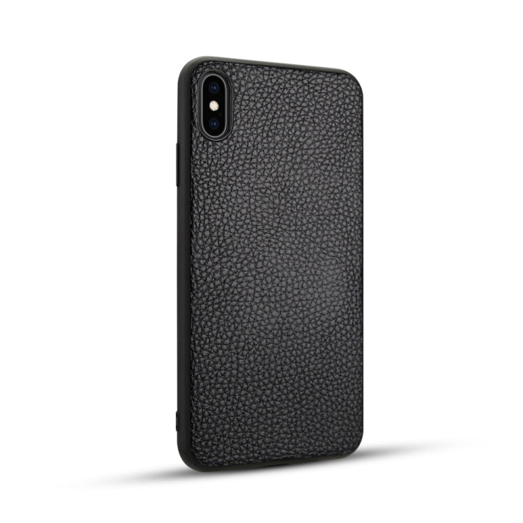 For iPhone XS  Litchi Pattern Leather Anti-falling TPU Mobile Phone Shell Protective Case