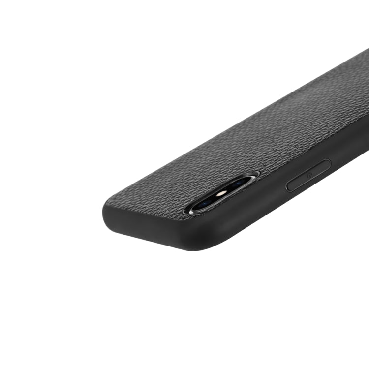 For iPhone XS  Litchi Pattern Leather Anti-falling TPU Mobile Phone Shell Protective Case