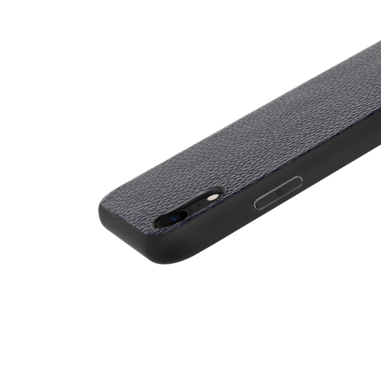 For iPhone XR Litchi Pattern Leather Anti-falling TPU Mobile Phone Shell Protective Case