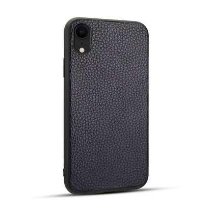 For iPhone XR Litchi Pattern Leather Anti-falling TPU Mobile Phone Shell Protective Case